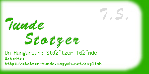 tunde stotzer business card
